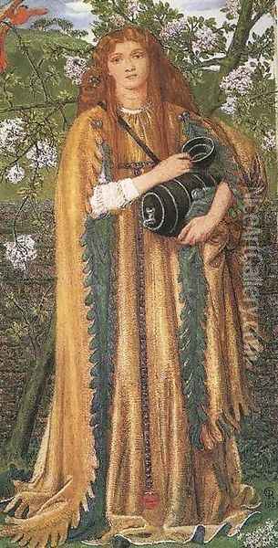 Princess Parisadi Oil Painting - Dante Gabriel Rossetti