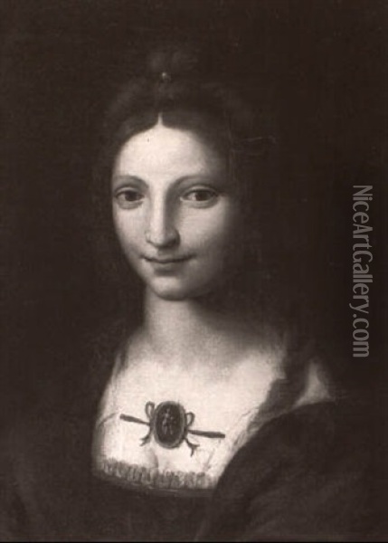 Portrait Of A Young Woman Oil Painting - Leonardo Da Vinci