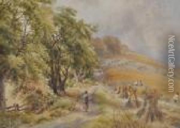 Harvest Landscape Oil Painting - John Linnell