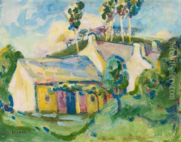 House On The Hill Oil Painting - Emily Carr