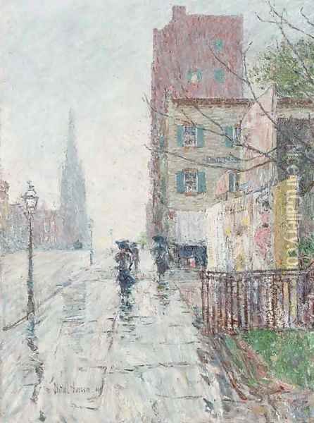 Rainy Day Oil Painting - Childe Hassam