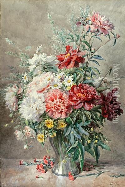 A Floral Still Life Oil Painting - Francois Rivoire
