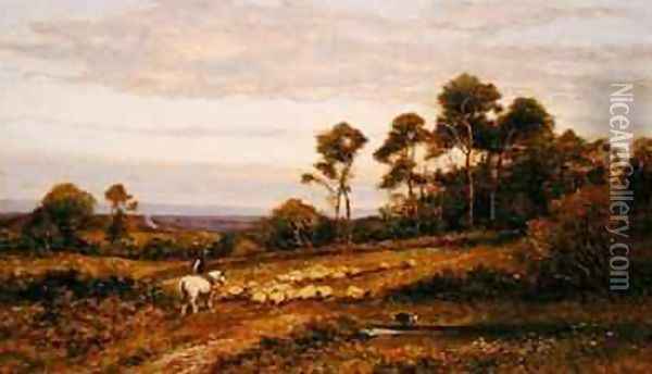 A Surrey Pasture Oil Painting - Arthur Augustus II Glendening