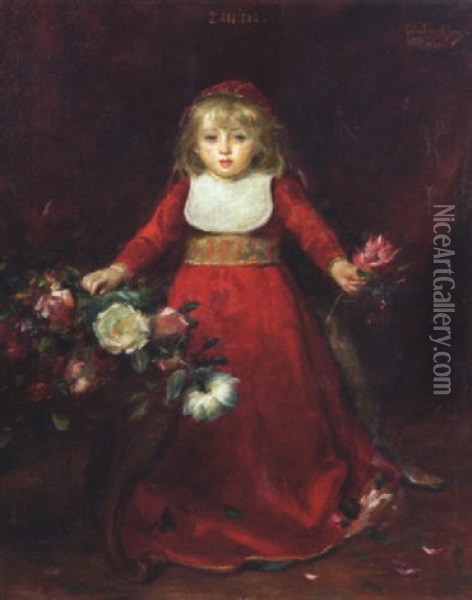 Portrait De Zanina Oil Painting -  Carolus-Duran