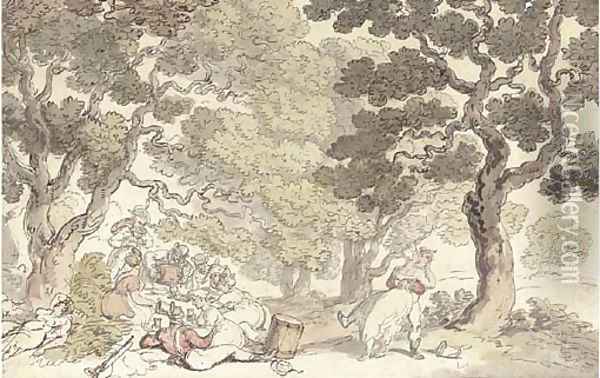 A distraction from duty Oil Painting - Thomas Rowlandson