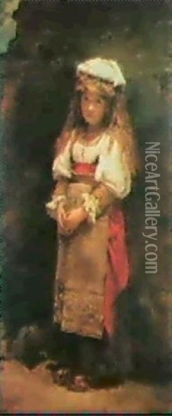 Young Gypsy Girl Oil Painting - Leon Francois Comerre