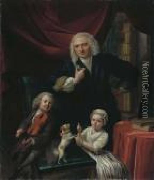 Portrait Of A Family Oil Painting - Aert Schouman