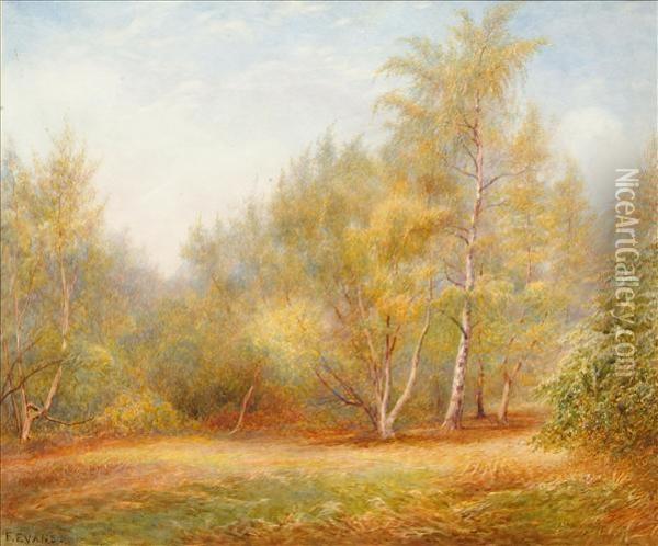 Epping Forest Oil Painting - Frederick Henry Evans
