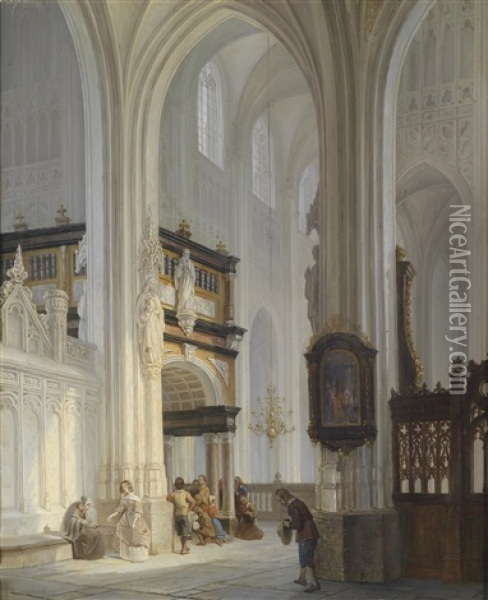 Kircheninterieur Oil Painting - Bernardus Van De Laar