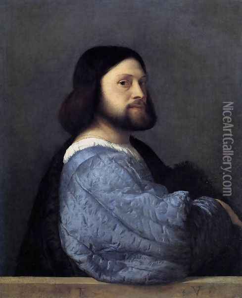 Portrait of a Man 1508-10 Oil Painting - Tiziano Vecellio (Titian)