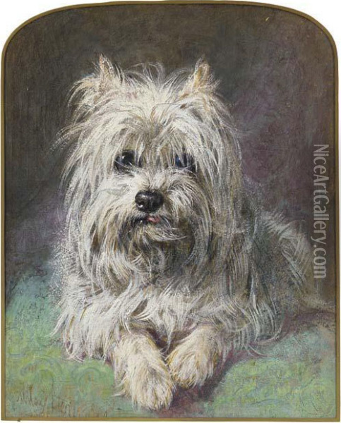 A West Highland Terrier Oil Painting - Gourlay Steell