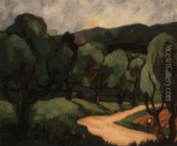 Le Chemin Dans Les Arbres Oil Painting - Louis Robert Antral