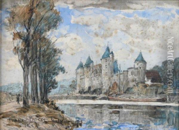 Le Chateau De Josselin Aquarelle Oil Painting - Frank Myers Boggs