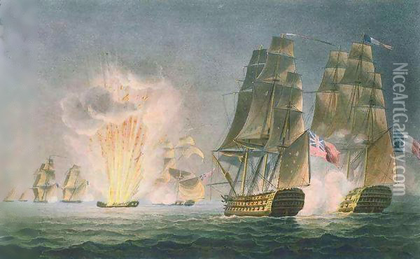 Capture of the Rivoli, 22nd February, 1812 Oil Painting - Captain John William Andrew