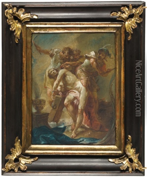 Das Martyrium Des Heiligen Hilarius Oil Painting - Johann Wolfgang Baumgartner