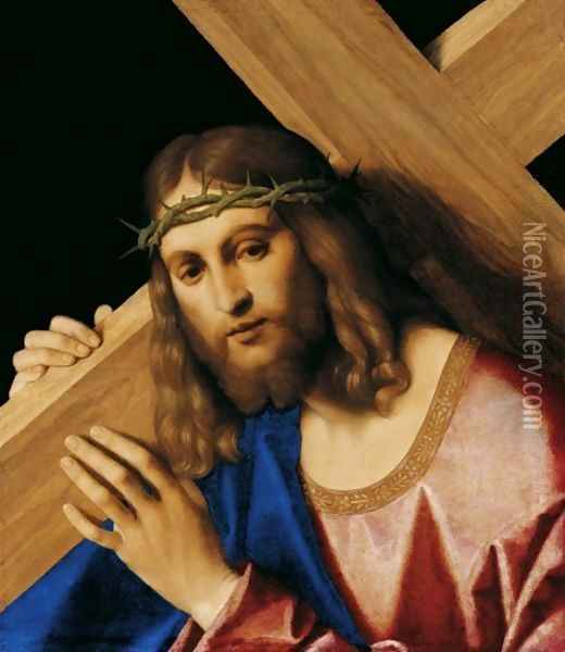 Christ bearing the Cross c 1520 1530 Oil Painting - Vincenzo di Biagio Catena