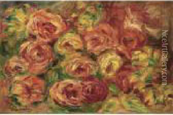Brassee De Roses Oil Painting - Pierre Auguste Renoir