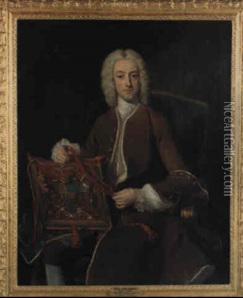 Portrait Of Lord John Herbey, Lord Privy Seal Oil Painting - Jean-Baptiste van Loo