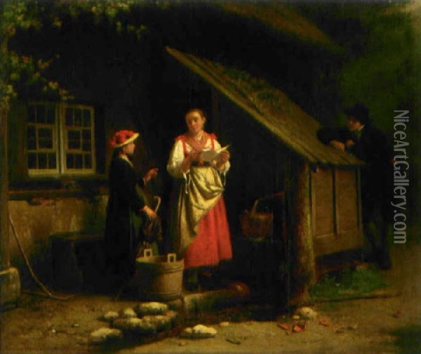 Brevet Oil Painting - Theodore Bernard de Heuvel