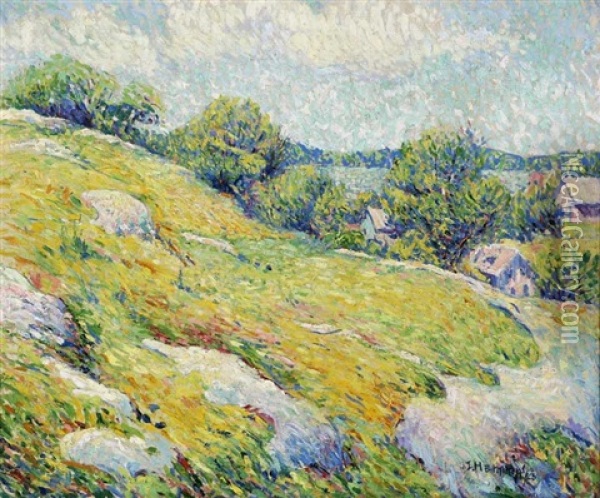 Spring Landscape Oil Painting - Edward Wilbur Dean Hamilton