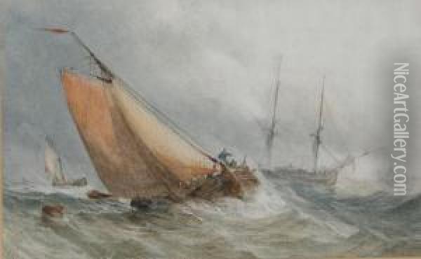 Off Harwich Oil Painting - Thomas Sewell Robins