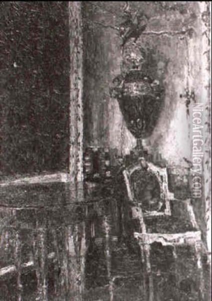 Interieur Im Hause Uphagen In Danzig Oil Painting - August Von Brandis