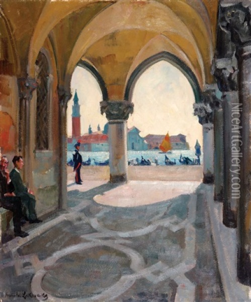 Venice Oil Painting - Arnold Borisovich Lakhovsky