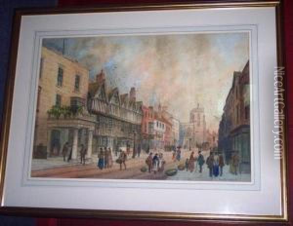 Chapel Street, Stratford On Avon Oil Painting - Paul Braddon