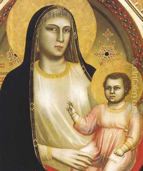 Ognissanti Madonna (detail) Oil Painting - Giotto Di Bondone