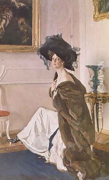 Portrait of Princess Olga Konstantinovna Orlova (1872-1923) 1911 Oil Painting - Valentin Aleksandrovich Serov