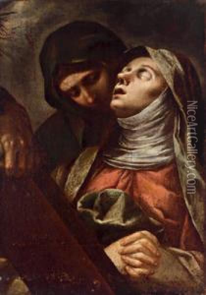 Madonna Con La Maddalena Oil Painting - Francesco del Cairo