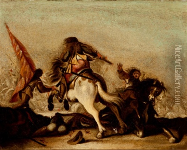 Batalla Oil Painting - Juan de Toledo
