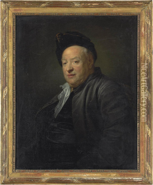 Portrait Of Etienne Jeurat Oil Painting - Jean Baptiste Greuze