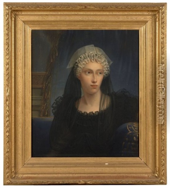 Portrait De La Duchesse De Berry Oil Painting - Francois-Joseph Kinson