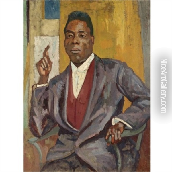 Portrait Of A Gentleman Oil Painting - Roger Fry