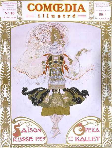 Front cover of Comoedia, 1909 Oil Painting - Leon Samoilovitch Bakst