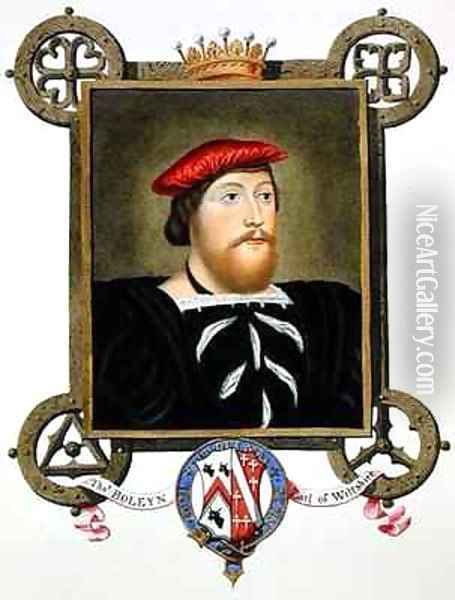 Portrait of Thomas Boleyn Earl of Wiltshire from Memoirs of the Court of Queen Elizabeth Oil Painting - Sarah Countess of Essex