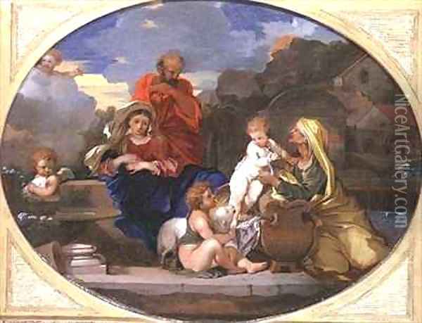 The Holy Family Oil Painting - Jean Dubois