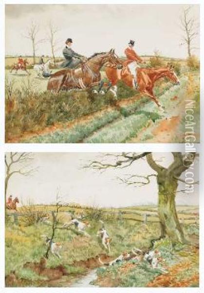 Hunting Scenes Oil Painting - George Derville Rowlandson