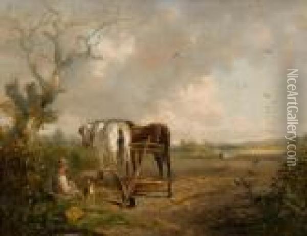 The Harvesters Rest Oil Painting - Thomas Smythe