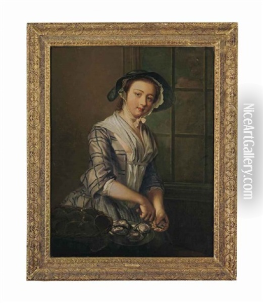The Oyster Girl Oil Painting - Philip Mercier