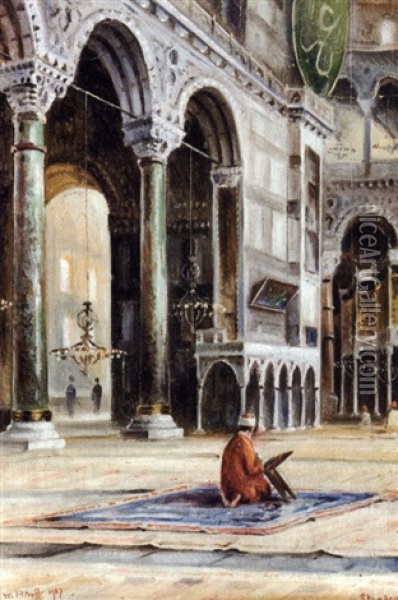 Interieur De Sainte-sophie, Istanbul Oil Painting - Wladimir Petroff