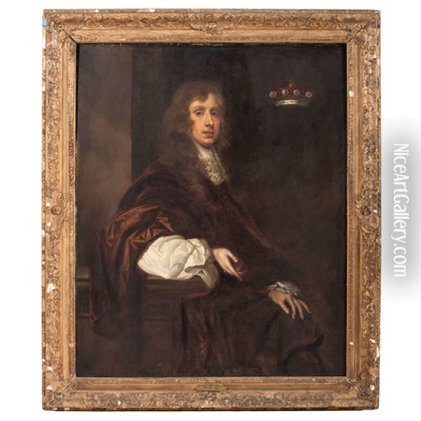 Portrait Of Sir Thomas Crew, Second Baron Crew Of Stene Oil Painting - Sir Peter Lely