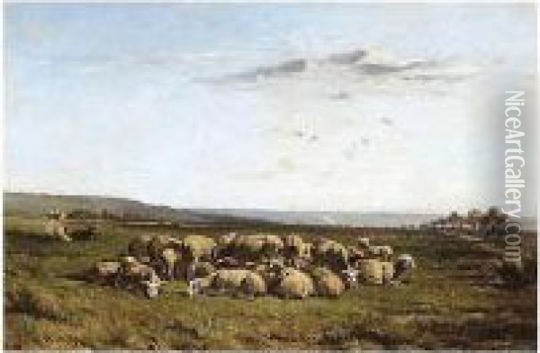 French, 1818-92 Oil Painting - Felix Saturnin Brissot de Warville