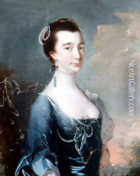 Portrait of Elizabeth, Mrs Timothy Rastall Oil Painting - Josepf Wright Of Derby