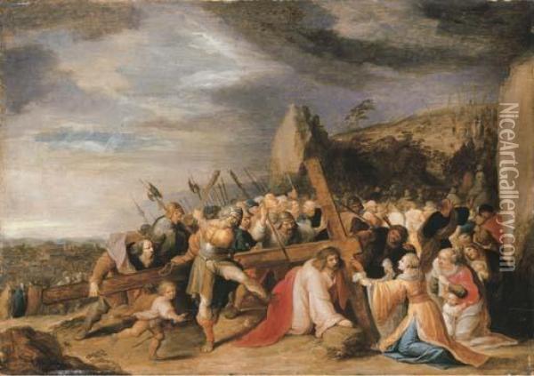 The Way To Calvary Oil Painting - Frans II Francken