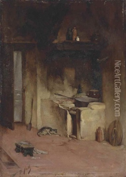 The Old Soup Kitchen, Oberammergau Monastery Oil Painting - Lindsay Bernard Hall