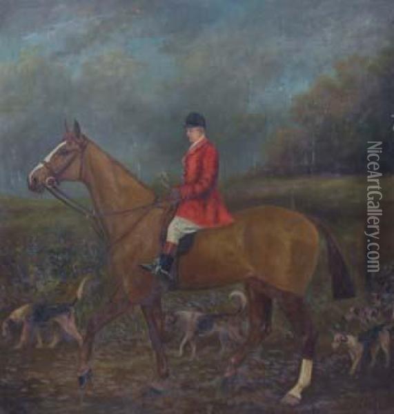 Wexford Foxhounds Oil Painting - Herbert Jones