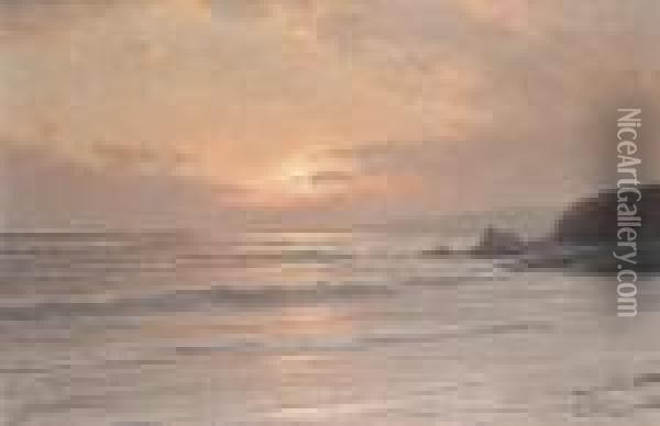 Sunset Over The Sea Oil Painting - Carl Kenzler