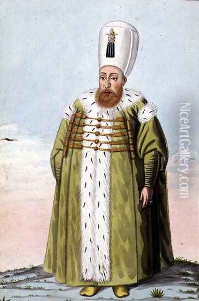 Mustapha I (1591-1639) Sultan 1617-18, 1622-23, from A Series of Portraits of the Emperors of Turkey, 1808 Oil Painting - John Young